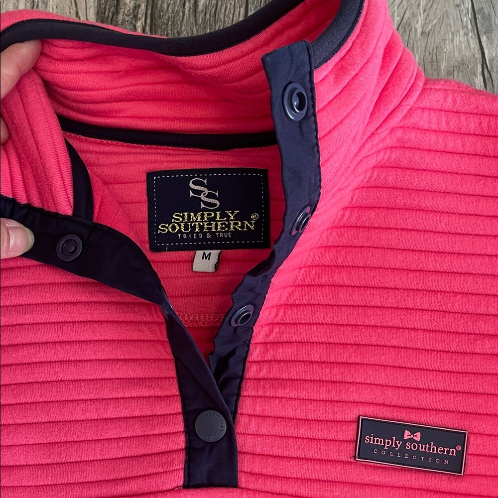 Simply Southern Pink Pullover Jacket - Picture 2 of 2